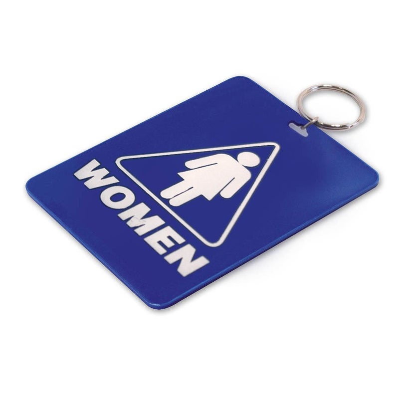 Lucky Line - Women's Restroom Pass Key Tag, Plastic with Split Key Ring Keychain Identifier for Restaurant, Office, Gas Station, 1 Per Pack (53001) - Image 1